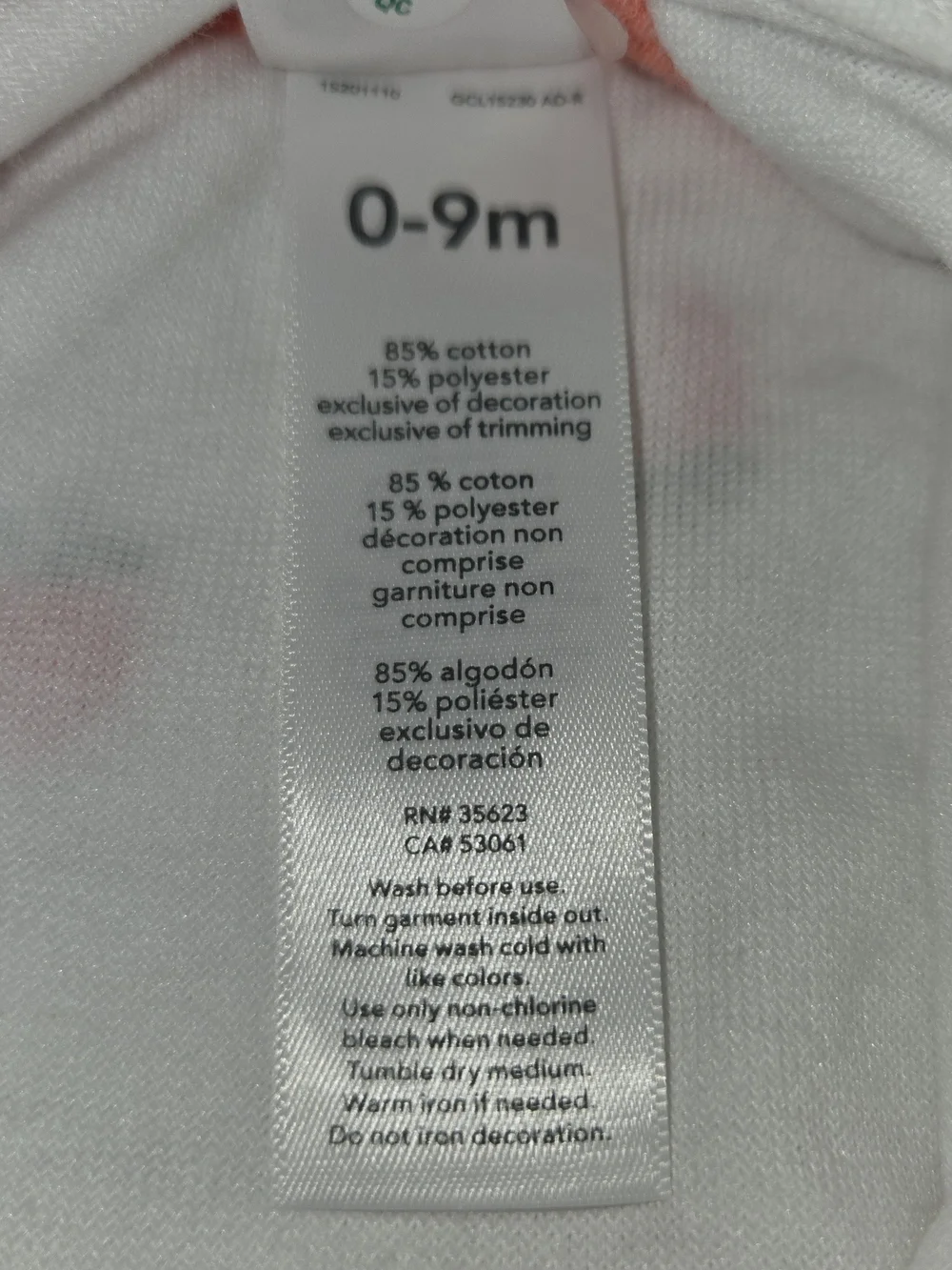 Carter's White Hooded Kids Robe with Pink Strawberry Print SZ 0 - 9M